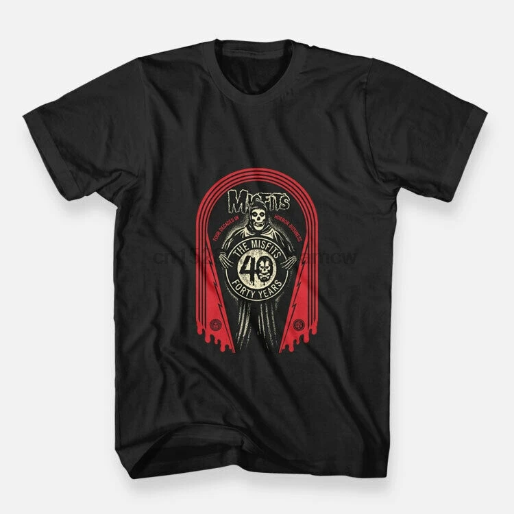 Punk Rock 40 Rokov Misfits Čierne Tričká pánske T-Shirt Pravidelné Veľkosť S-3X