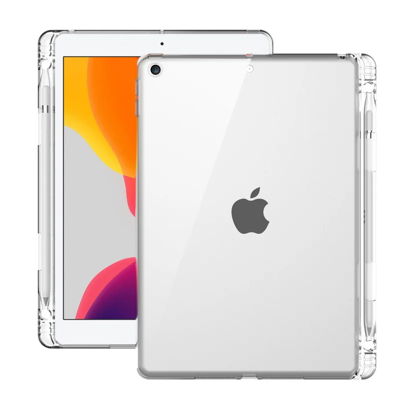 Puzdro pre iPad 9.7 Vzduchu 2/1 10.5 Prípade Transparentné TPU Tablet Kryt pre Funda iPad 10.2 2019 Pro 11 10.5 Mini 3 s Ceruzkou Držiteľ