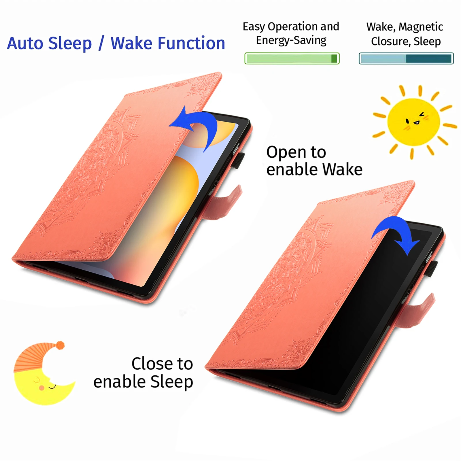 Puzdro pre Samsung Galaxy Tab S6 Smart Cover Magnetické Auto Spánku Stojan Karty Vrecku S6Lite Lite T860 T865 2019 S7 Plus A7 2020