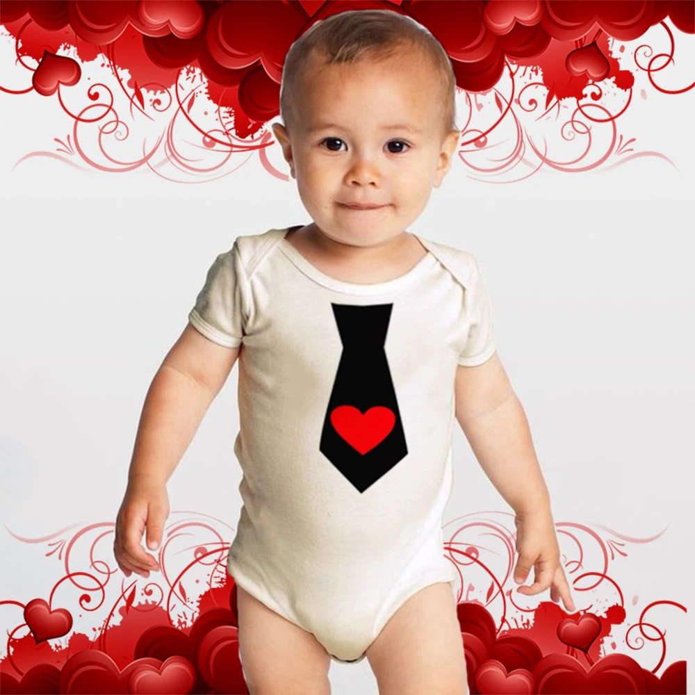 Pán Motýlik Novorodenca Chlapci Valentine Srdce Remienky Dieťa Batoľa Chlapec Zábavné Valentines Day Jumpsuit Oblek Strany Nosenie