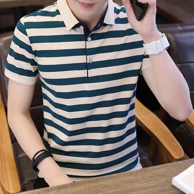 Pánske krátke rukávy t-shirt 2019 nový trend kórejská verzia Slim handsome67