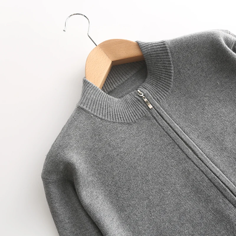 Pánske zips cardigan vlnený sveter farbou bežné jar a na jeseň voľné bunda cashmere sveter