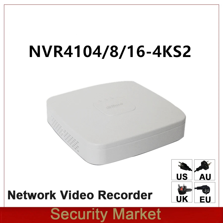 Pôvodné dahua anglická verzia NVR4104-4KS2 NVR4108-4KS2 NVR4116-4KS2 4/8/16 CH Smart 1U 4K&H. 265 Lite Network Video Recorder