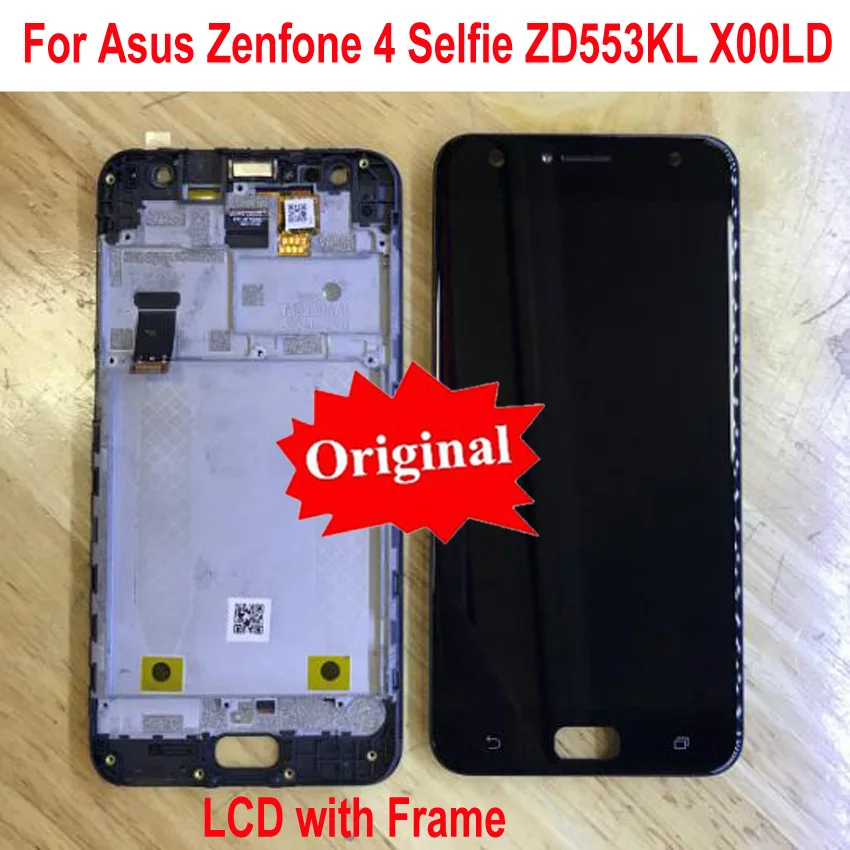 Pôvodné Najlepšie Pracovné Snímač LCD Displej Dotykový Displej Digitalizátorom. s montážou Rámu Pre Asus Zenfone 4 Selfie ZD553KL X00LD