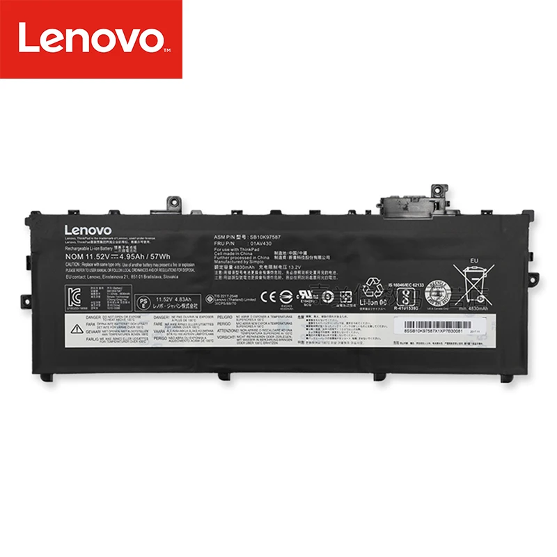 Pôvodné Notebook batéria Pre Lenovo ThinkPad X1 Carbon Gen 5 SB10K97588 01AV431 01AV430 SB10K97587 Tablet SB10K97588 5. 6.