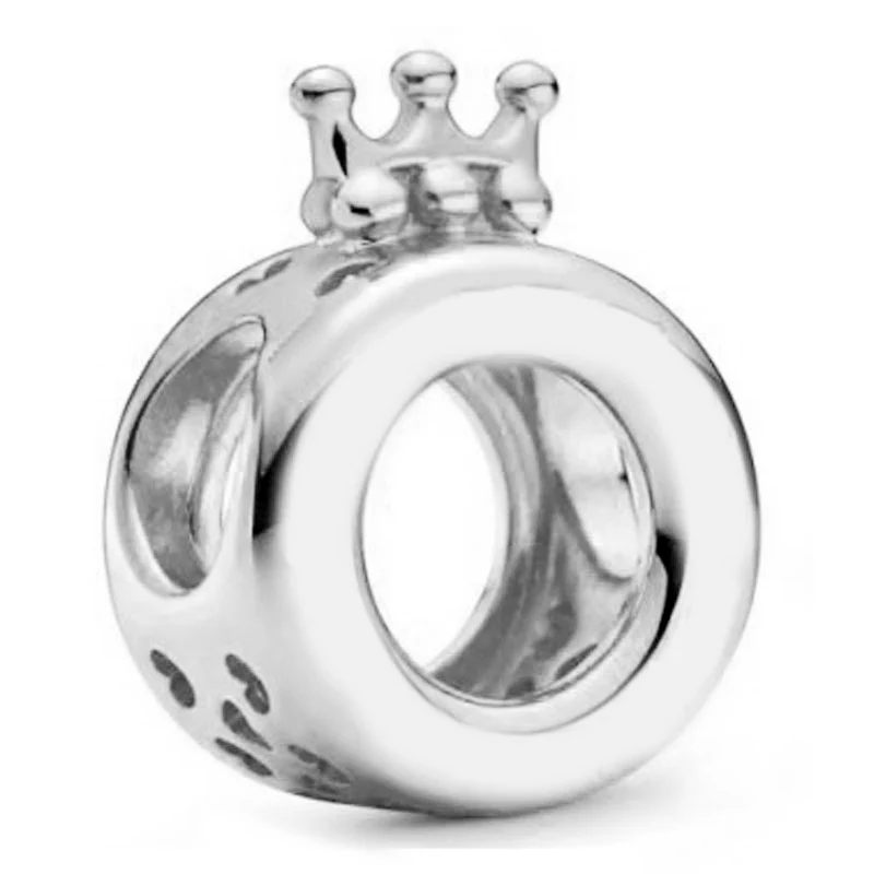 Pôvodné Openwork Láska Srdce Logo & Koruny O Korálky Fit 925 Sterling Silver Perličiek Kúzlo Náramok Náramok Diy Šperky