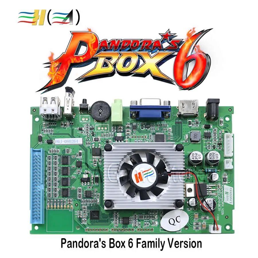 Pôvodné Pandora Box 6 1300 v 1 Rodine arkádovej hry konzoly doske podporu fba mame ps1 hry, 3d hry tekken mortal kombat