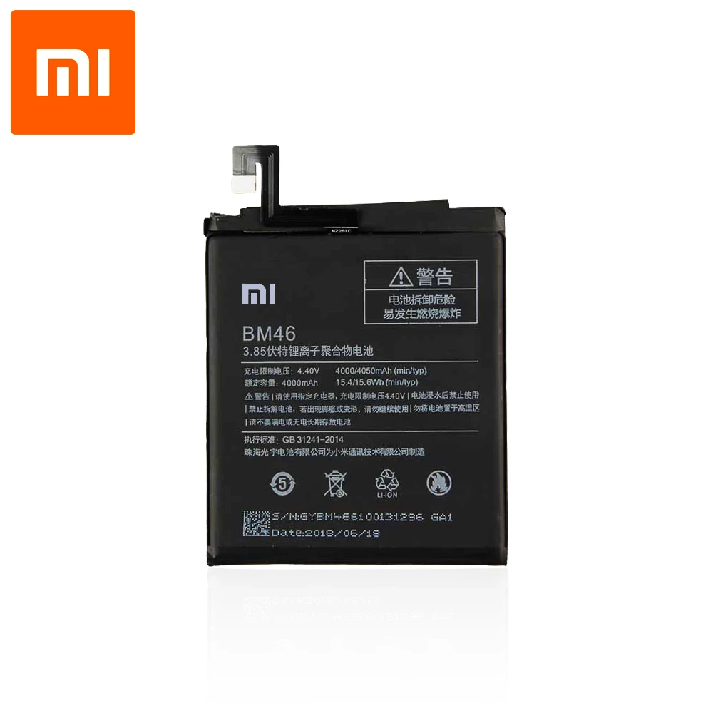 Pôvodné smartphone batériu, pre Xiao Redmi Poznámka 3 / Poznámka 3 Pro / Poznámka 3 Prime (3.8 V, 4000 mAh, BM46)