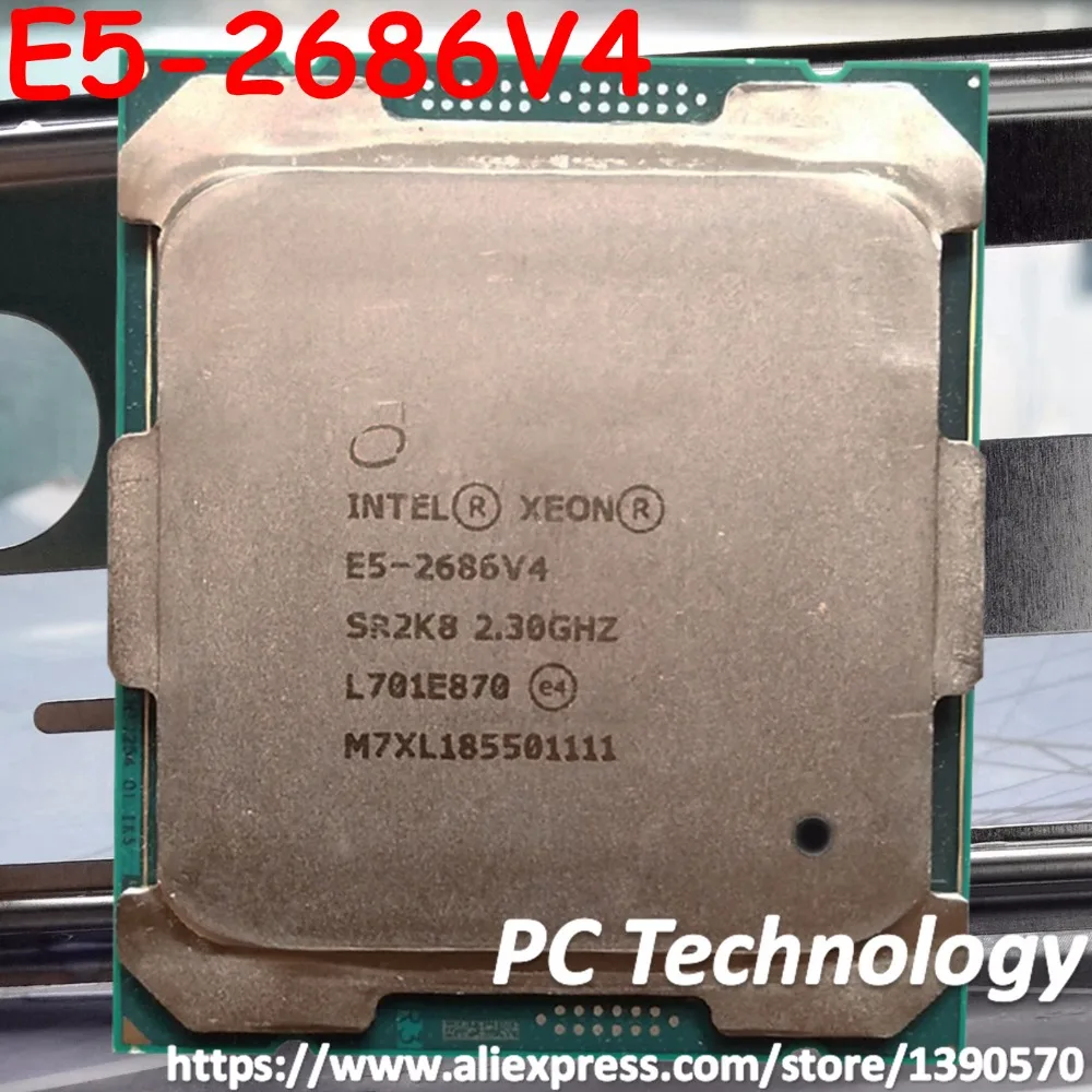 Pôvodný procesor Intel Xeon E5-2686V4 2.30 GHZ 18-Core 45M Cache E5 2686 V4 E5 2686V4 FCLGA2011-3 145W doprava zadarmo E5-2686 V4