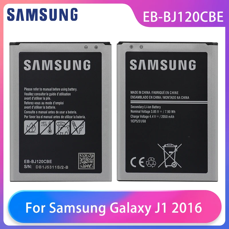 Pôvodný Samsung Galaxy J1(2016) Verzia J120 J120F J120A J120T J120H J120DS Telefón Batéria EB-BJ120CBU EB-BJ120CBE Vysoká Kapacita