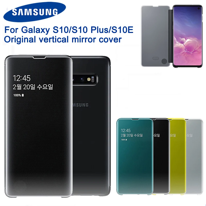 Pôvodný Vertikálny Zrkadlo Vymazať Zobrazenie Telefón puzdro Pre Samsung S10 X SM-G9730 S10+ S10 Plus SM-G9750 S10e s rezacím zariadením S10 E SM-G9700 Kryt Telefónu