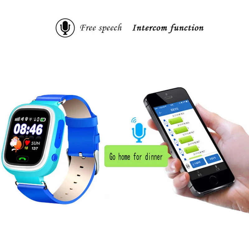 Q90 5 farieb Dieťa kid Smart hodinky náramok s dotyk GPS, WIFI Tracker SOS hovor, chat, deti, dieťa inteligentné hodinky kapela darček