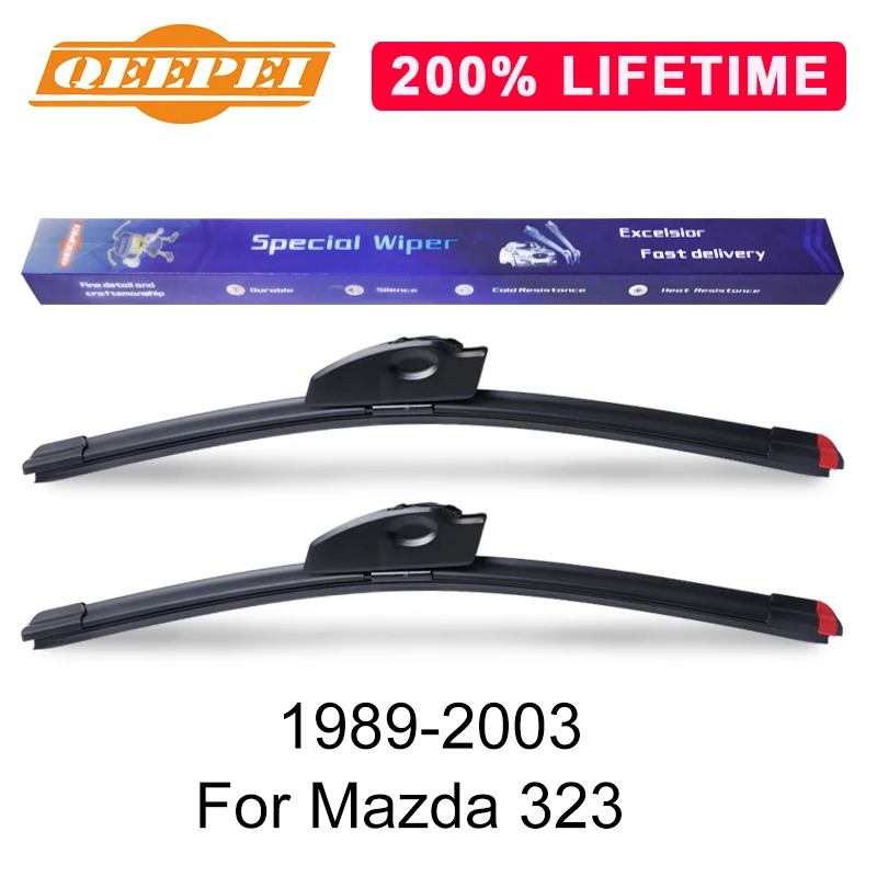 QEEPEI Nahradiť Stierača Na Mazda 323 1989-2003 Silikónové Gumy čelné Sklo čelného skla, Stierač Auto Auto Príslušenstvo