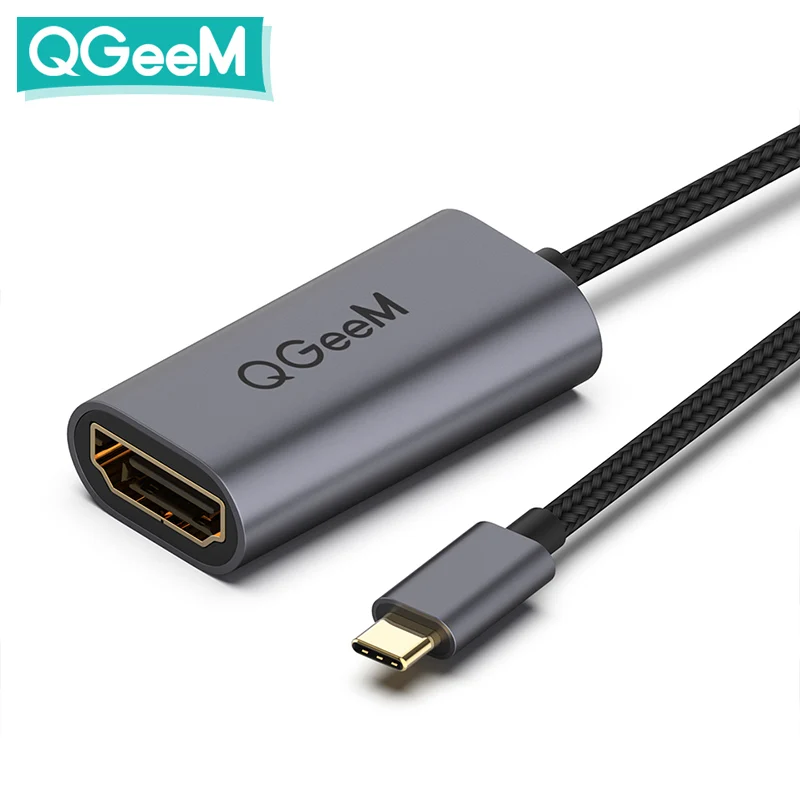 QGeeM USB C HDMI Kábel 4K 60Hz Typu C, HDMI Adaptér Thunderbolt 3 USB, C, HDMI Konvertor pre MacBook Huawei Mate 30 Pro Samsung