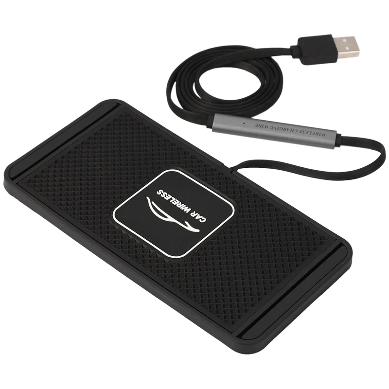 QI Auta, Bezdrôtové, Rýchlo Nabíjačka pre IPhone 8 XS XR Auta Nabíjanie Pad pre Samsung S10 Dock Stanica Non-Slip Mat Auto Panel Držte