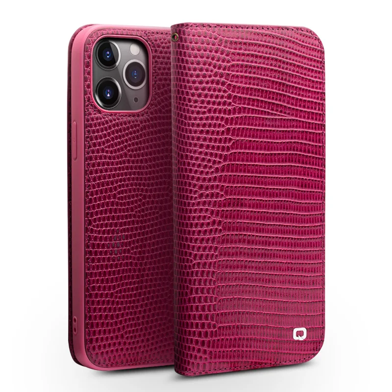 QIALINO Módne Ultratenké Lady Telefón puzdro pre iPhone 12 mini 11 Pro XR XS X XS Max 7 8 Plus SE2 2020 pravej Kože Ženy Kryt