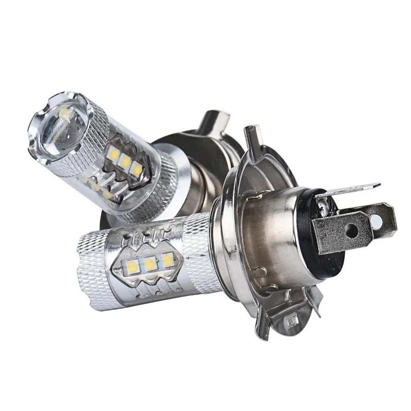 Reflektor LED Hmlové Svetlo Žiarovky DRL 800lm/pc Hliníkovej zliatiny Sliver, 2ks Biele H4 1500LM Vysoká
