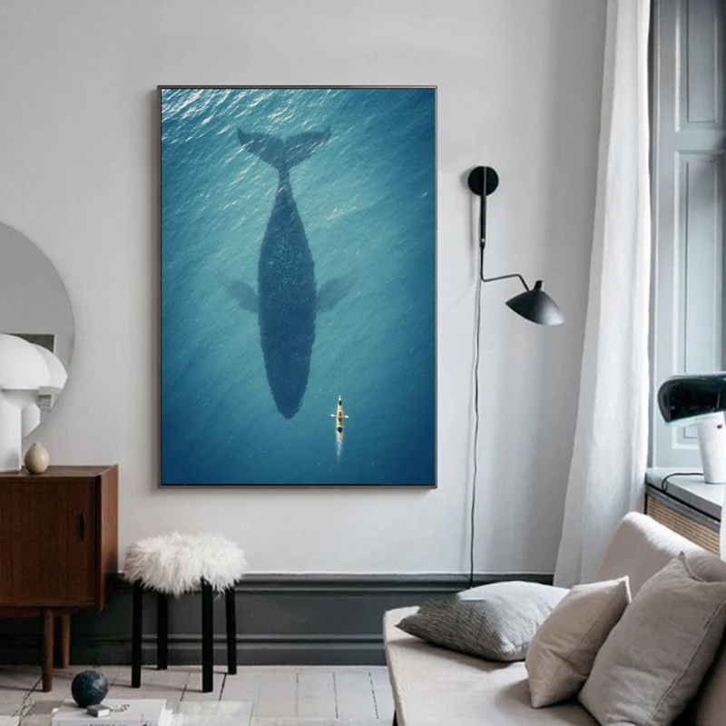 RELIABLI Veľryba Morských Rýb Nordic Plagáty A Vytlačí Plátno Maľby Zvierat, Obrázky Moderné Nástenné Umenie Pre Obývacej Miestnosti Dekorácie