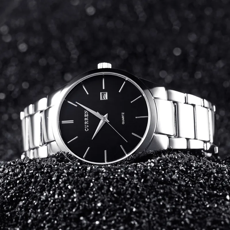 Relogio masculino Luxusné Značky CURREN Módne Bežné Analógové športové Náramkové hodinky Zobrazenie Dátumu pánske Quartz Hodinky Mužov Sledovať 8106