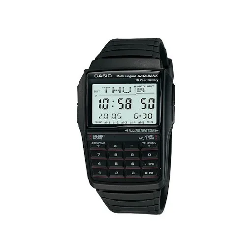 Reloj Digitálne CASIO calculadora DBC-32-1A clásico retro kalkulačka retro Casio pánske hodinky klasické kalkulačka hodinky