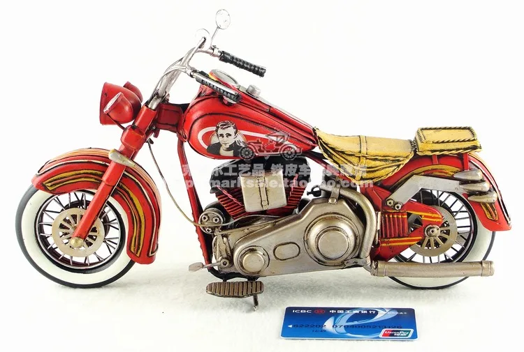 Retro kovaného železa Americký dekoratívne umenie a remeslá motocykel retro motocykel modely ozdoby starožitný
