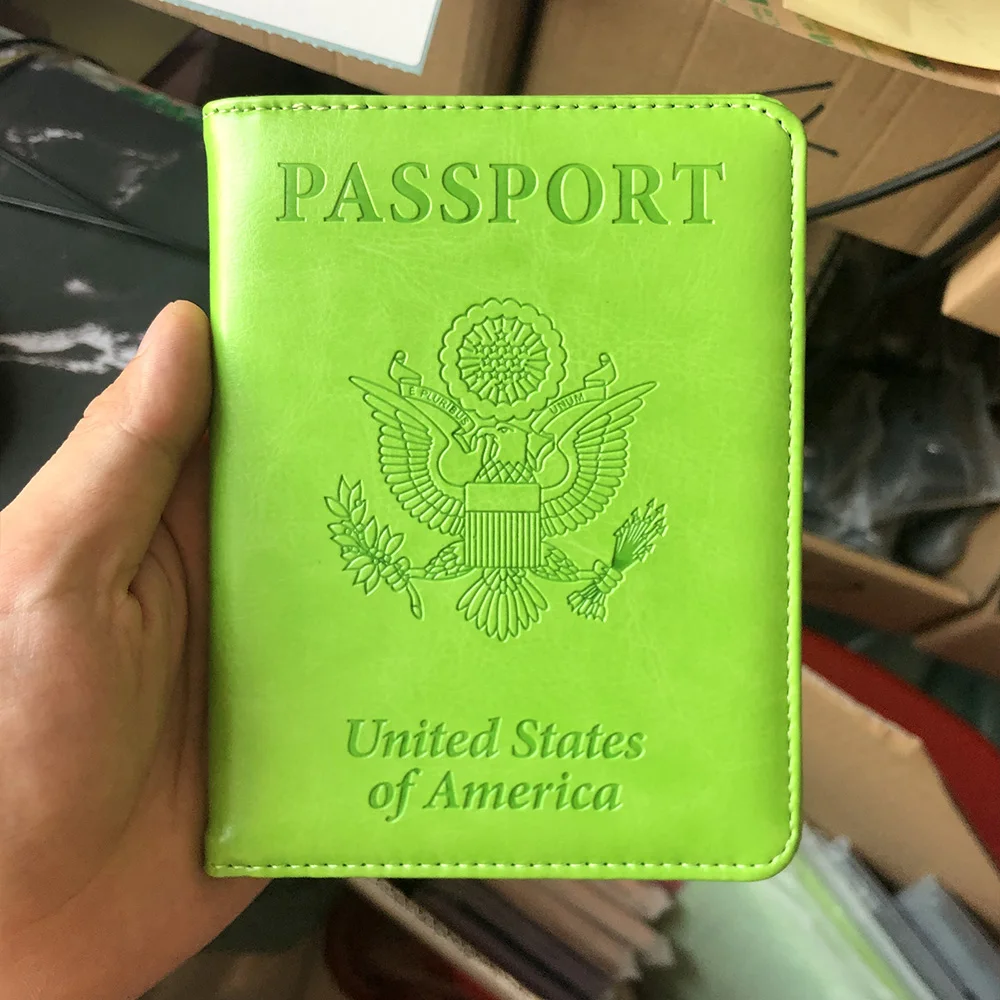 Rfid Blokovanie Pas Kryt USA Držiteľa Pasu Americký Kryty pre Pasy Dievčatá Prípade Pas Peňaženky