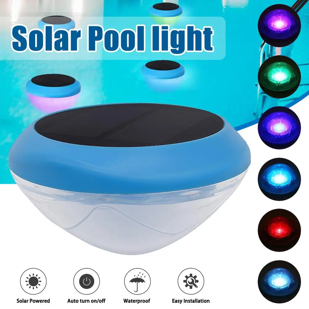 RGB Solárne LED Plávajúce Bazén Svetlo, Solárny Farebné Plávanie pod vodou Lampa IPX6 na Dvore Rybník Záhrade Bazén Decor Svetlo