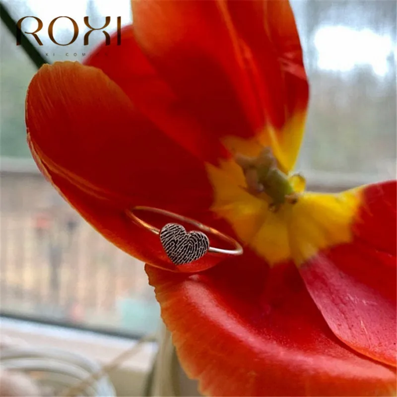 ROXI Klasické 925 Sterling Silver Krúžky pre Ženy, Srdce, Kruh Lásky, Svadobné Kapely Elegantná Tenké Prst Prsteň Stohovateľné Módne Šperky