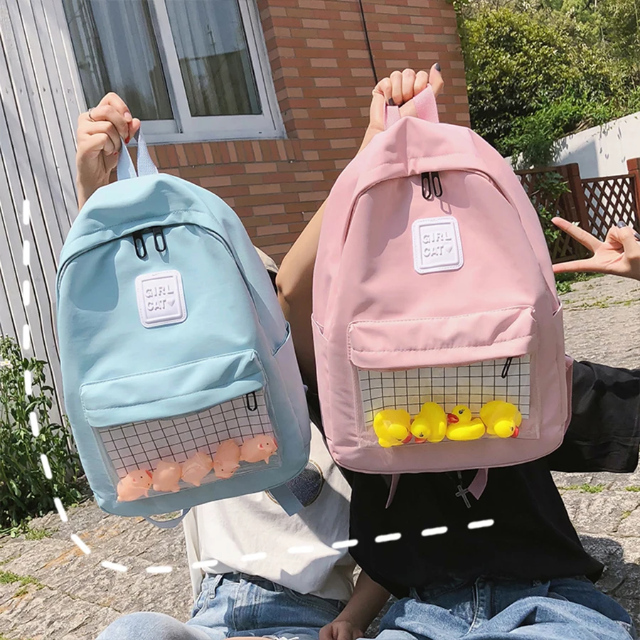 Roztomilé Malé Žlté Kačice Ita Schoolbags Pre Dievčatá Bookbags Ženy Jasné, Transparentné Batohy Veľkú Kapacitu Ženy Späť Balenia 2019