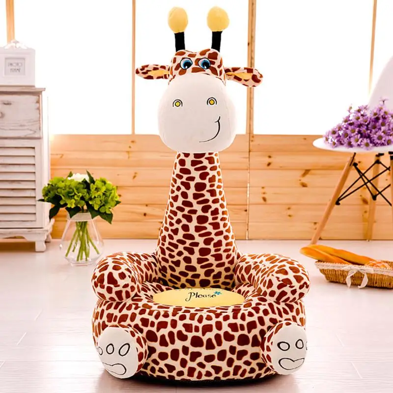 Roztomilý Žirafa Detská Pohovka, Sedačka Detská Pohovka Podporu Kryt Sedadla Plyšové Stoličky Naučiť Sa Sedieť Cartoon zvierat Batoľa Hniezdo Lístkového bez Fille