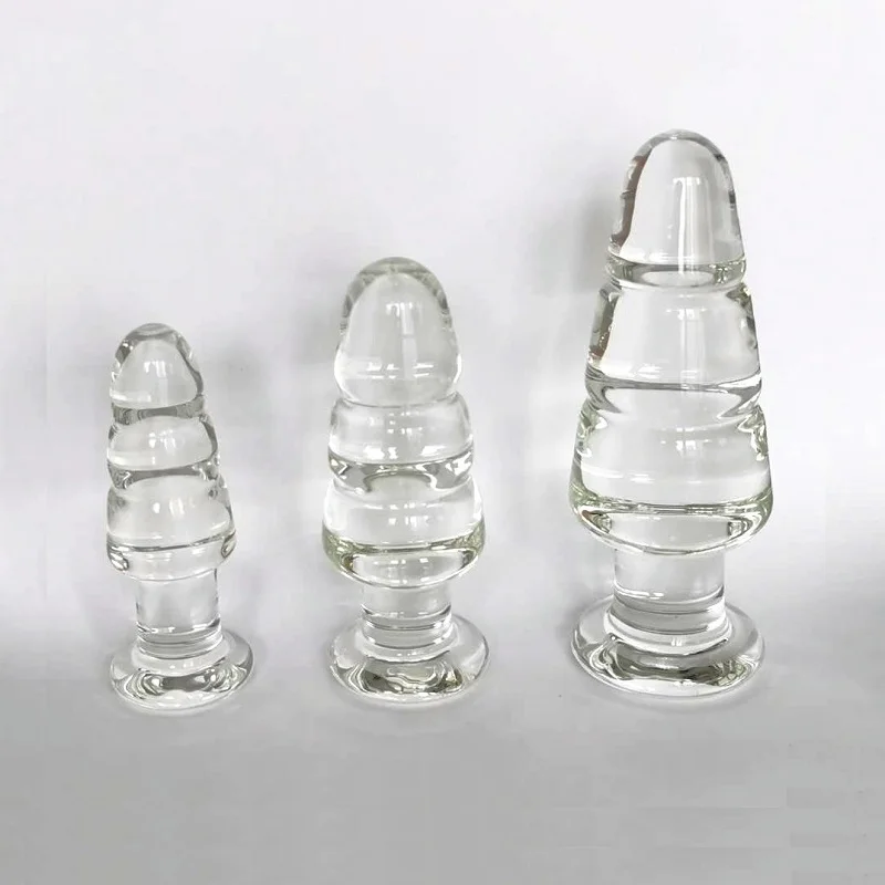S/M/L priehľadný sklenený análny plug dildo riti dilator expander zadok zástrčky veľká buttplug zadok sexuálne hračky pre ženy