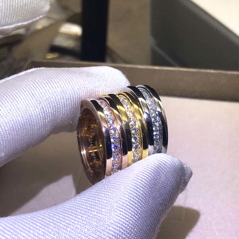 S925 mincový striebro elegantná minimalistický prstene s diamantom rose gold, svadobné kapela šperky, zásnubné prstene pre milovníkov womens