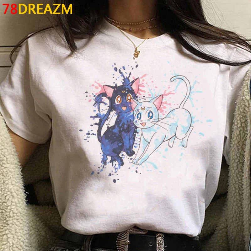 Sailor Moon tričko t-shirt femme pár grafické tees ženy 2021 harajuku kawaii t shirt letné top estetické