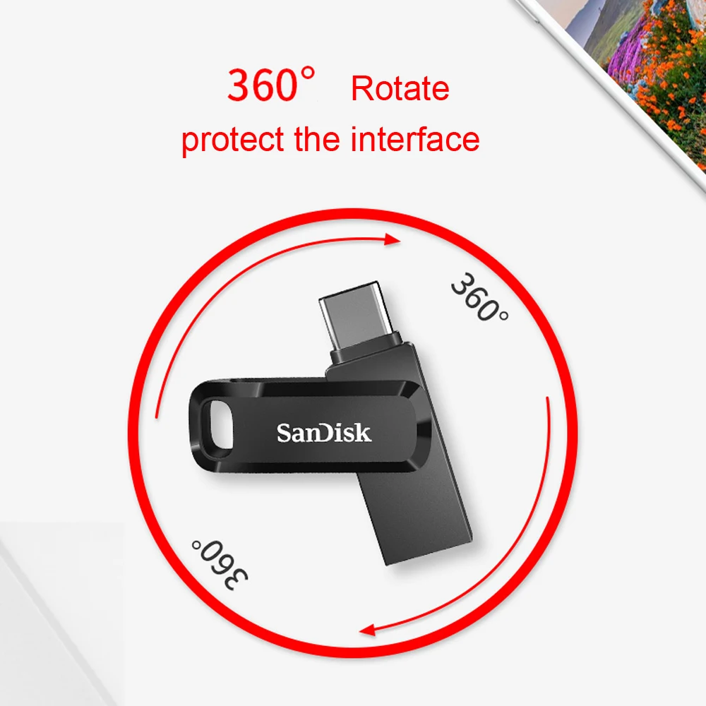 SanDisk 256G kl ' úč Flash Memory Stick OTG USB 3.1 Ultra Dual Drivle USB Typ-C 128G 64 G Kvalitný Usb kľúč
