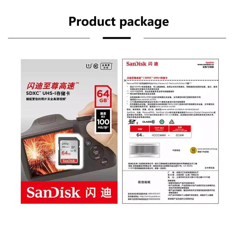 SanDisk Extreme PRO Ultra SD Karta 32GB 64GB 16GB SDXC 128 gb SDHC U3 U1 Pamäťovej Karty 16 32 64 128 GB Flash Karty SD Pre Kameru