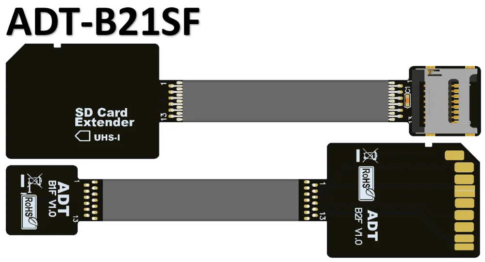 SDHC SDXC UHS-I SD Kartu extender Kábel TF pamäťovú kartu predlžovací kábel na vysokorýchlostný prenos