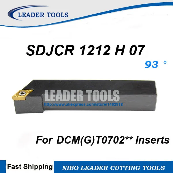 SDJCR 1212 H07 CNC sústruženie držiaka nástroja,12*12*100 mm Externé nástroje na sústruženie, 93 Stupeň Sústruh rezný nástroj,Vložky, Otočením držiaka