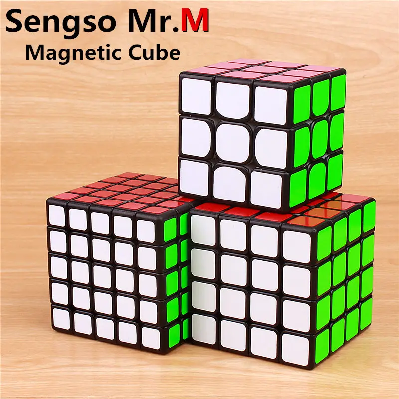 Sengso magnetické 3x3x3 magic cube Pán M 4x4x4 magnety puzzle kocky nálepky povolanie rýchlosť kocky, hračky pre Deti,