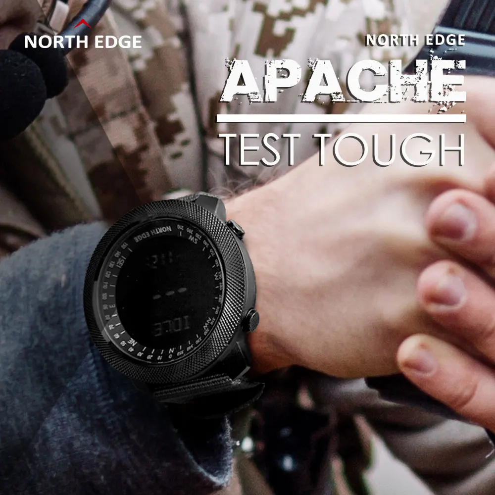 Severnom Okraji Apache smart hodinky Mužov šport smartwatch pre Beh Lezenie Plávanie Kompas, Výškomer, Barometer, vodotesné 50m