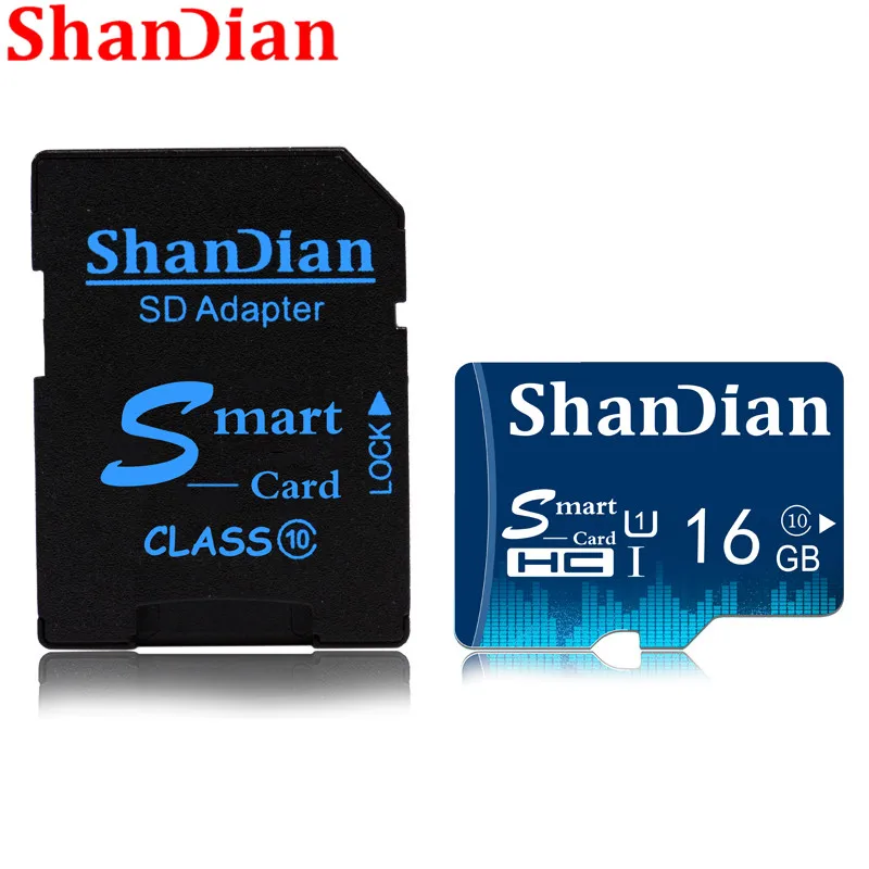 ShanDian nové Inteligentné sd karta 32GB 64GB 128GB class10 Smartsd TF karty 16 GB 8 GB TF Pamäťovej karty, Externého disku Pre Smart Telefón, Fotoaparát