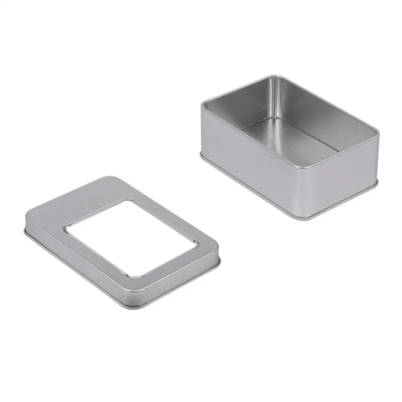 Silver Mini Žehlička Skladovanie Prípade Tin Metal Box Úložný Box Organizátor Na Tlačidlo Malé Veci, Lesklý Prázdne Tin Prípade Kontajnerov 12Pieces