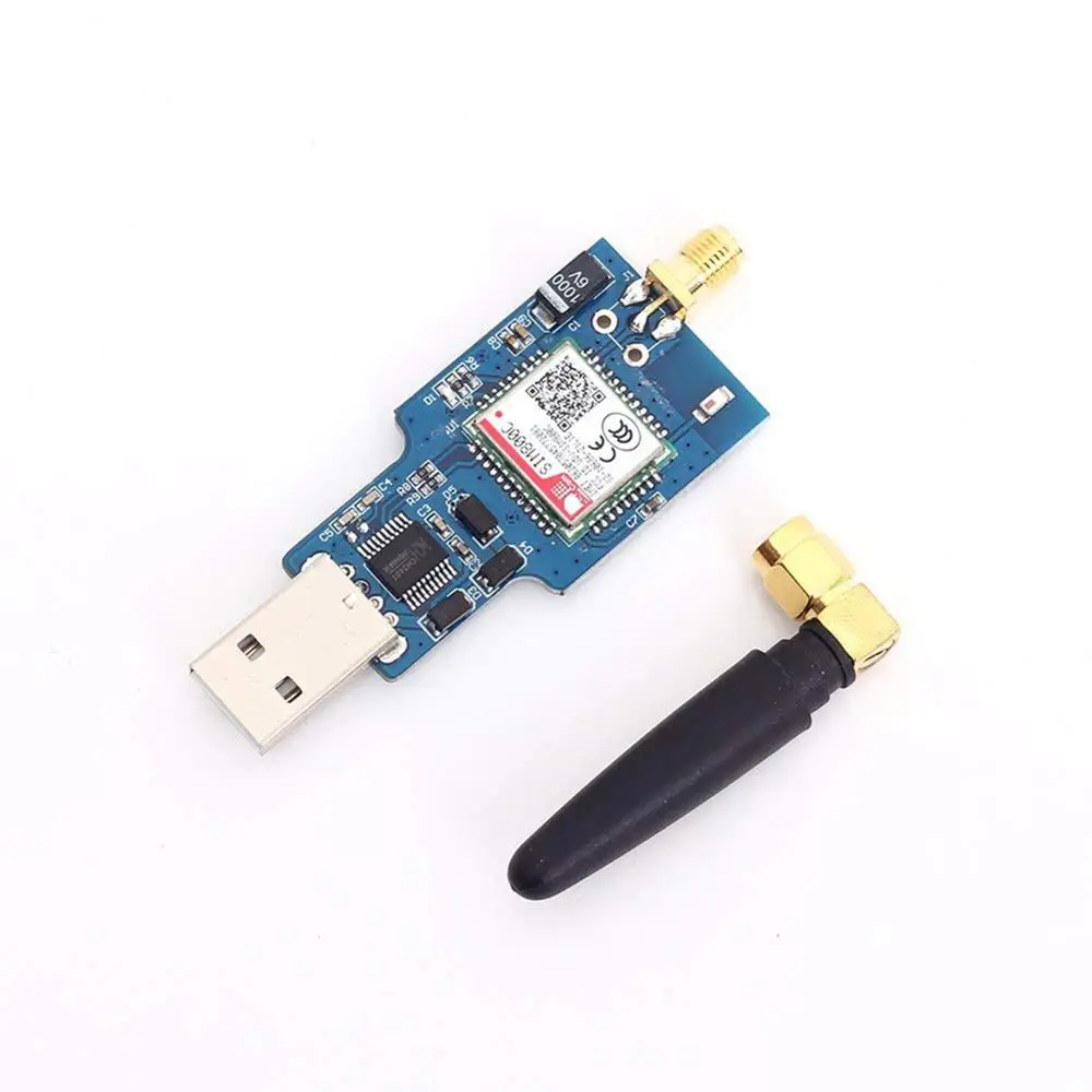 SIM800C USB GSM Sériové GPRS Modul Doska s Čiernym Anténa, Na palube CH340T čip,Postavený v GSM anténa Anténa technológie Bluetooth