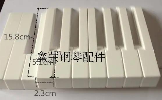 Simuladas de Klavír Keytops conjunto completo de 52 brillante grano blanco