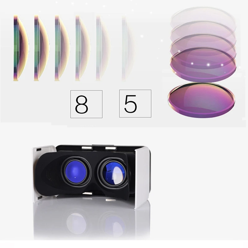 Skladacie VR Okuliare, Prenosný 3D Virtuálnej Reality Okuliare, Digitálne Smartphone VR Helmy