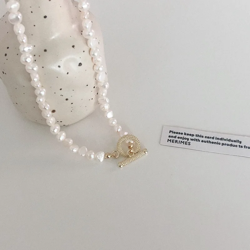 Sladkovodné Biela South Sea Shell Perly Náhrdelník Kamene Okrúhle Korálky Kvet Spona pre Ženy Baroková perla Šperky Veľkoobchod