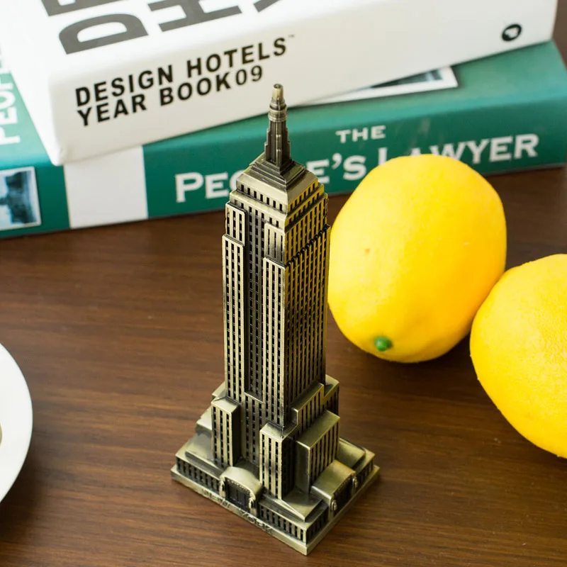 Slávny New York Empire State Building budova orientačný bod cestovného ruchu obchod so darček model kovové ozdoby