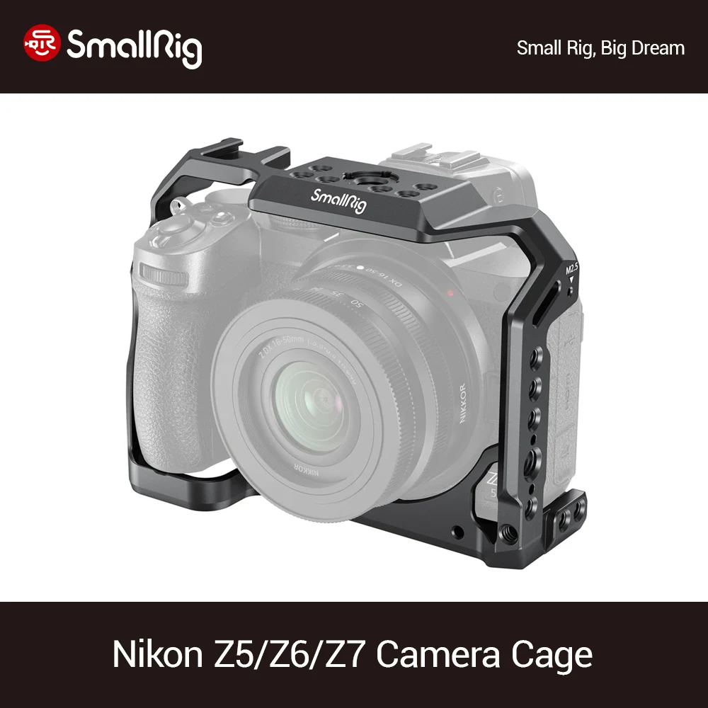 SmallRig Fotoaparát Klietka pre Nikon Z5/Z6/Z7 Dslr Klietka S Chladné Topánky & NATO Železničnej Pre Mikrofón DIY Možnosť Video Streľba Klietky -2972