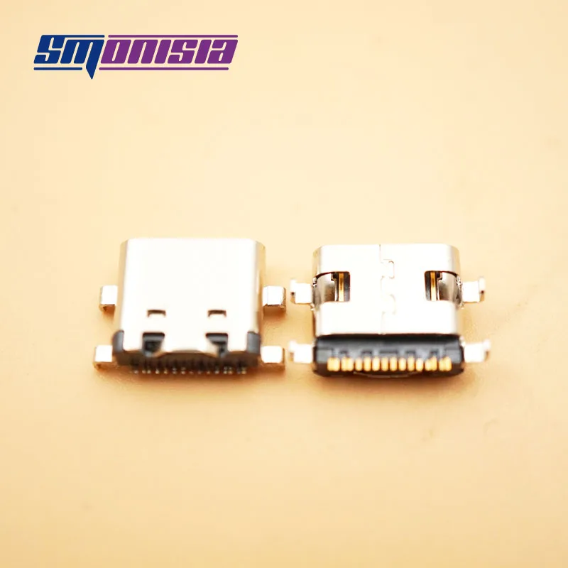 Smonisia 10pcs USB 3.1 Samica Konektor 1,6 mm Typ-C Ťažkých Doska 4Pins Zásuvky