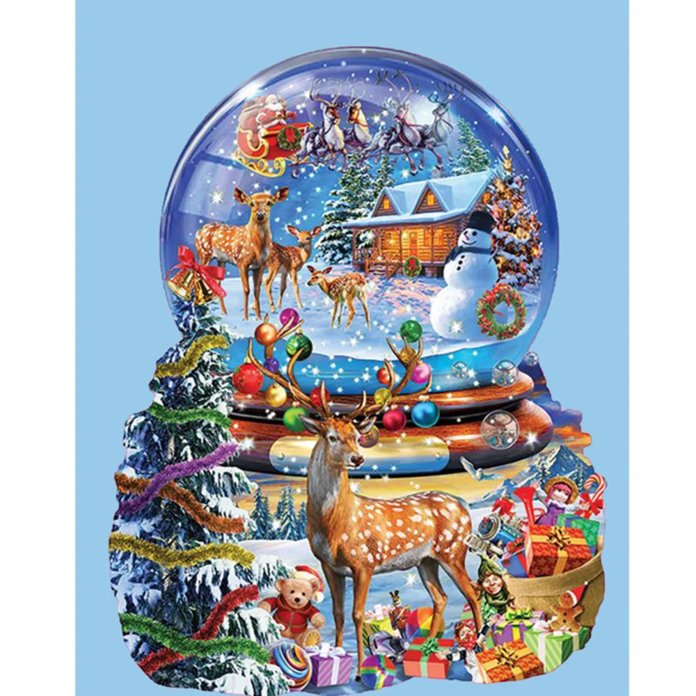Sneh Svete Vianoce Plné Vŕtanie Námestie Kolo 3D DIY Diamond Maľovanie Súprava Diamantových Mozaiky Výšivky Drahokamu Obrázok Wall Art