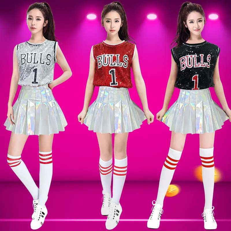 Songyuexia Cheerleading cheerleading Jazz DS flitrami kostým basketbal baby dance aerobik kostým žien hry